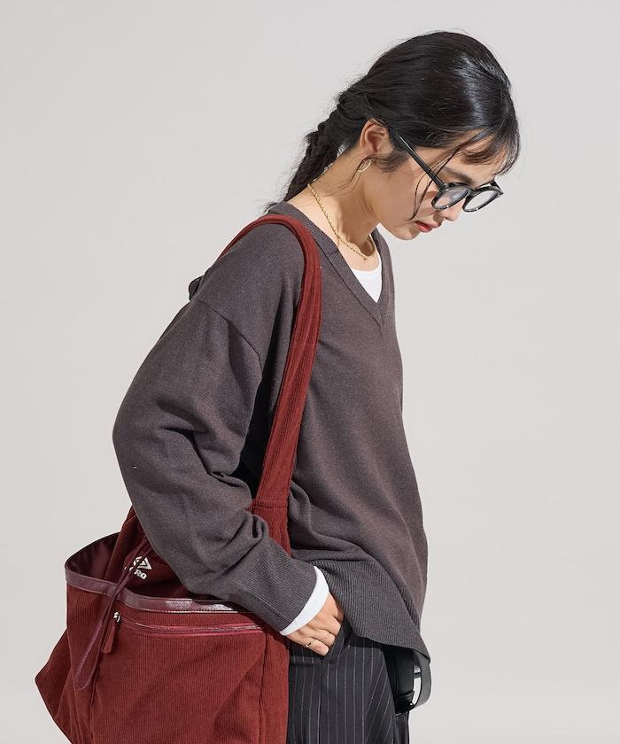 可機洗含絲V領針織套頭衫 可搭配套裝