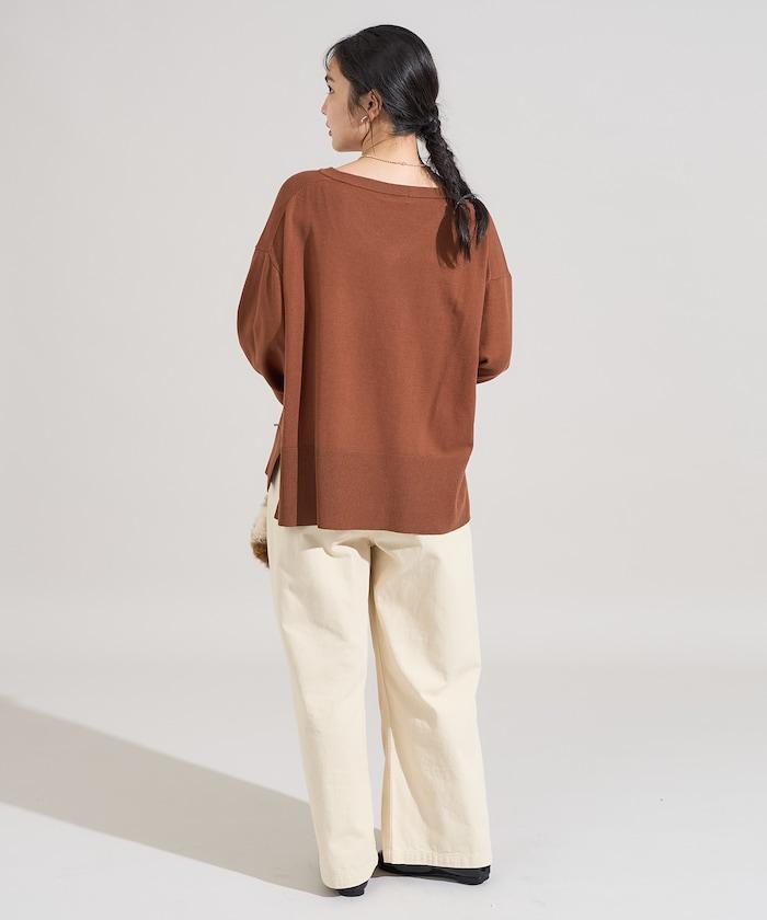 可機洗含絲V領針織套頭衫 可搭配套裝