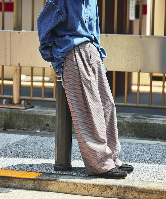 皇冠褲/雙褶桶形褲