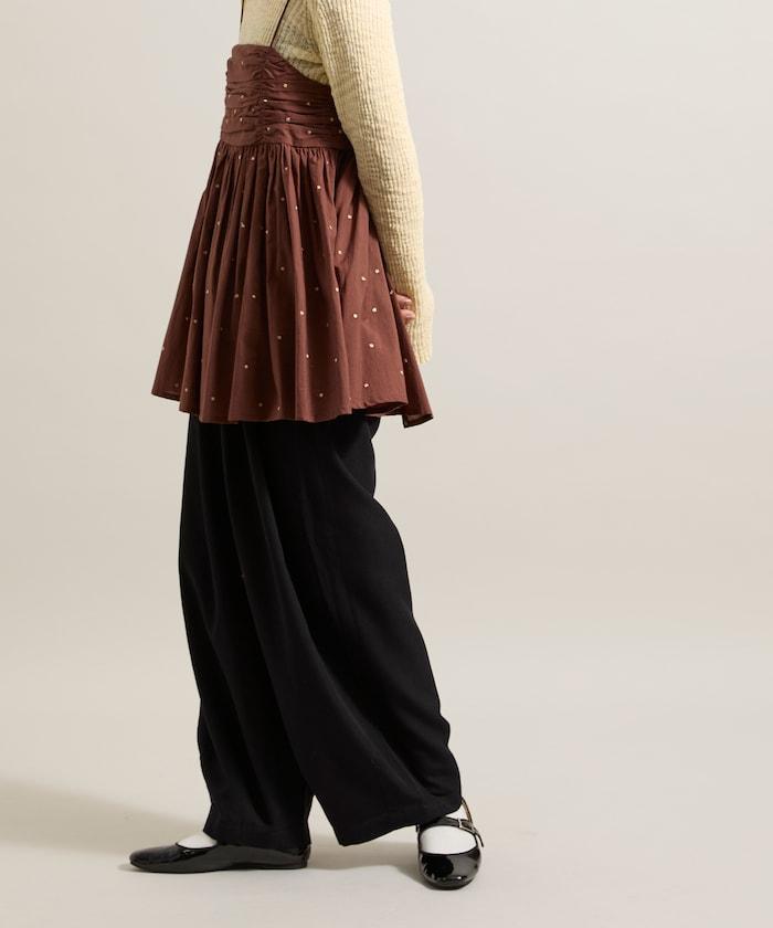 皇冠褲/雙褶桶形褲