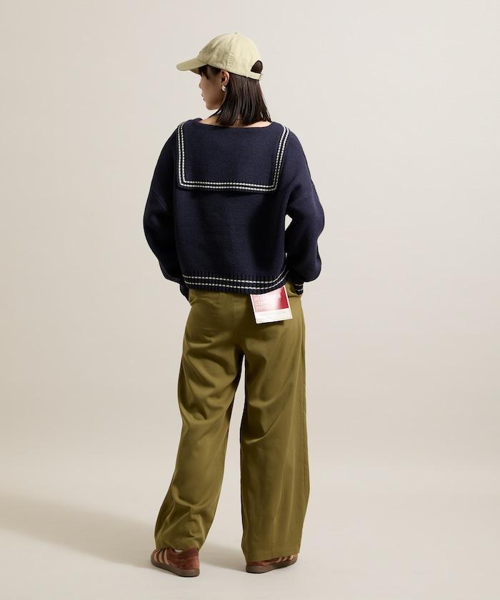 皇冠褲/雙褶桶形褲