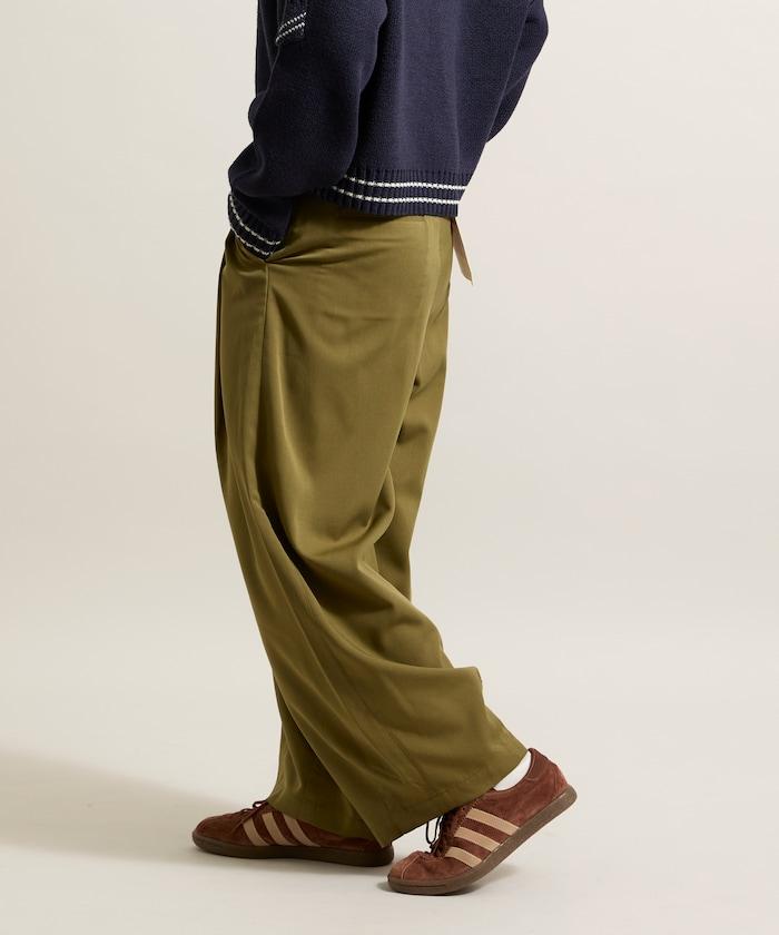 皇冠褲/雙褶桶形褲