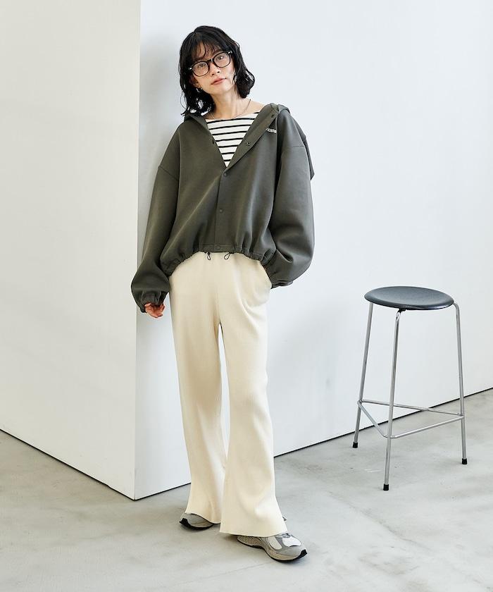 可機洗含絲羅紋針織褲 可搭配套裝