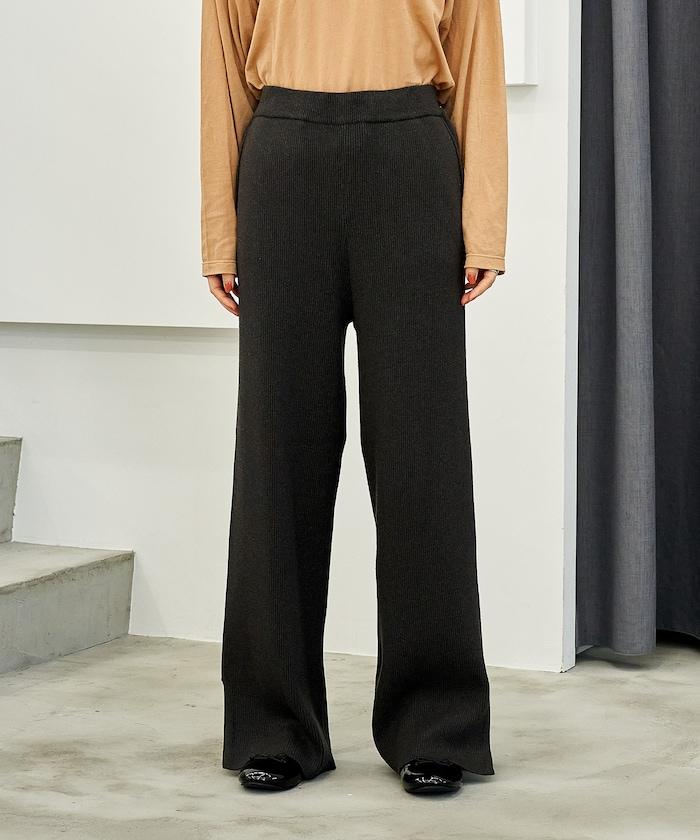 可機洗含絲羅紋針織褲 可搭配套裝