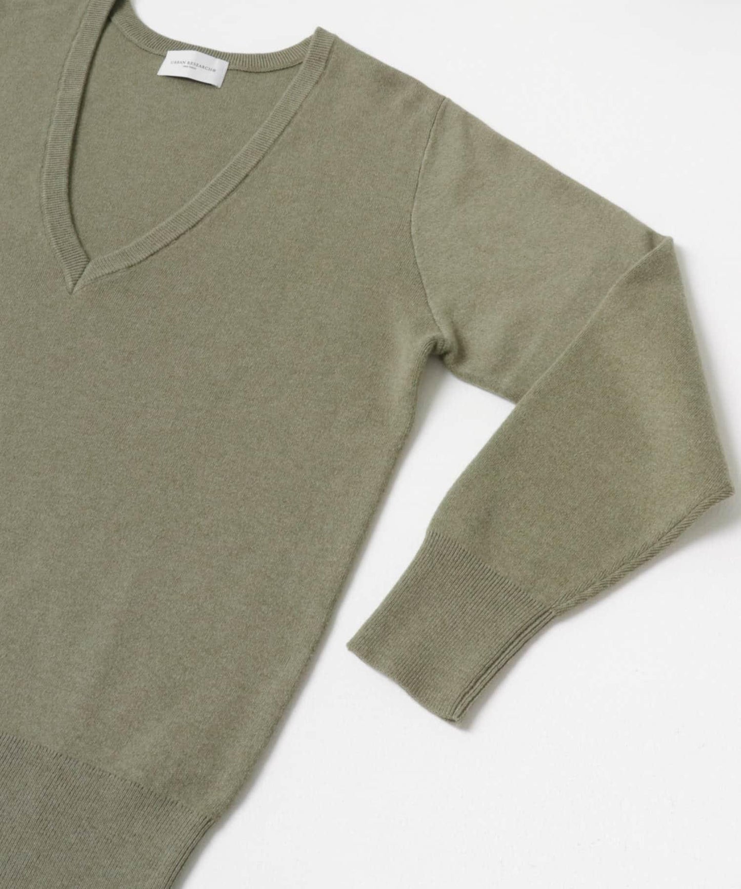 new basic 羊絨棉V領長款針織衫