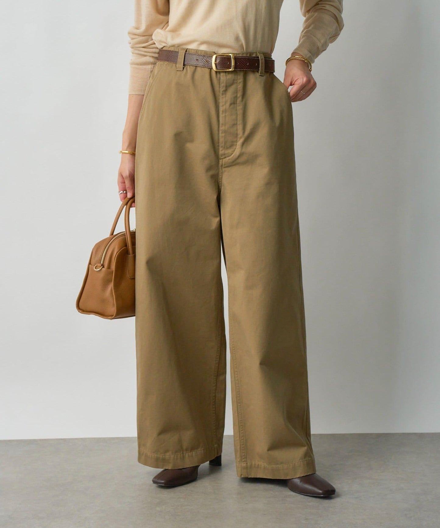 【MONN.:.(モン)】棉質斜紋長褲