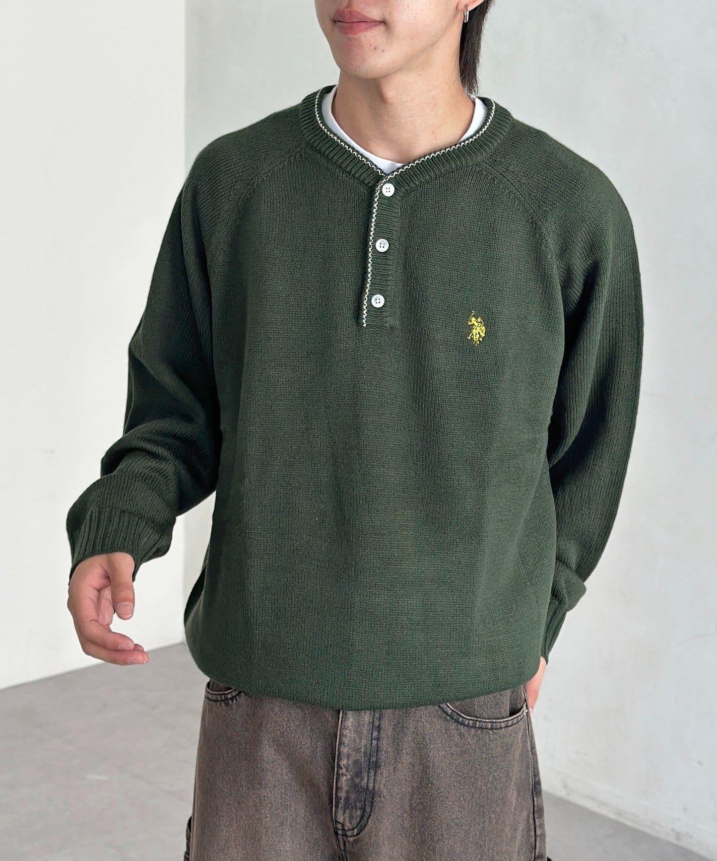 【U.S. POLO ASSN.】亨利領針織衫