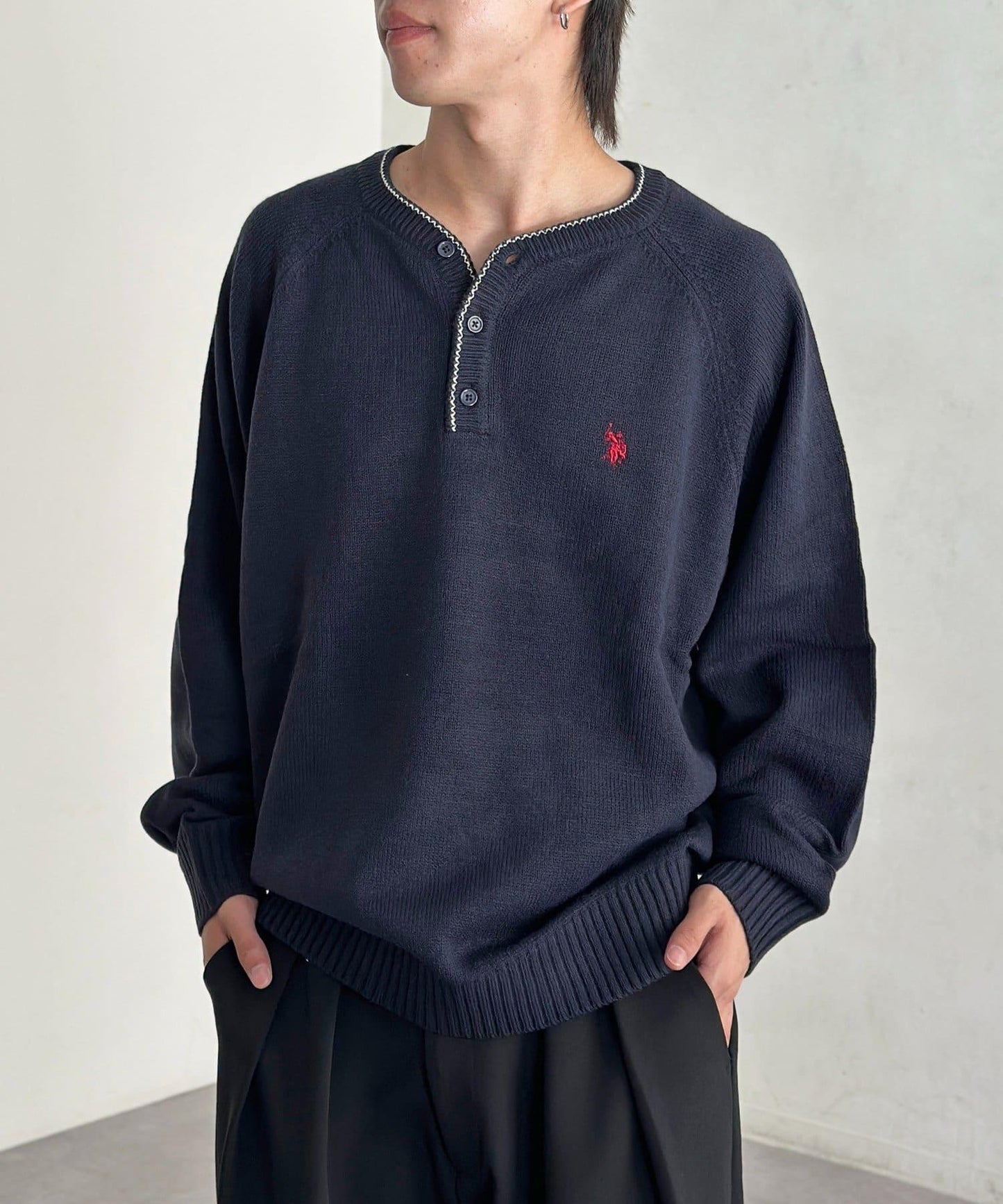 【U.S. POLO ASSN.】亨利領針織衫