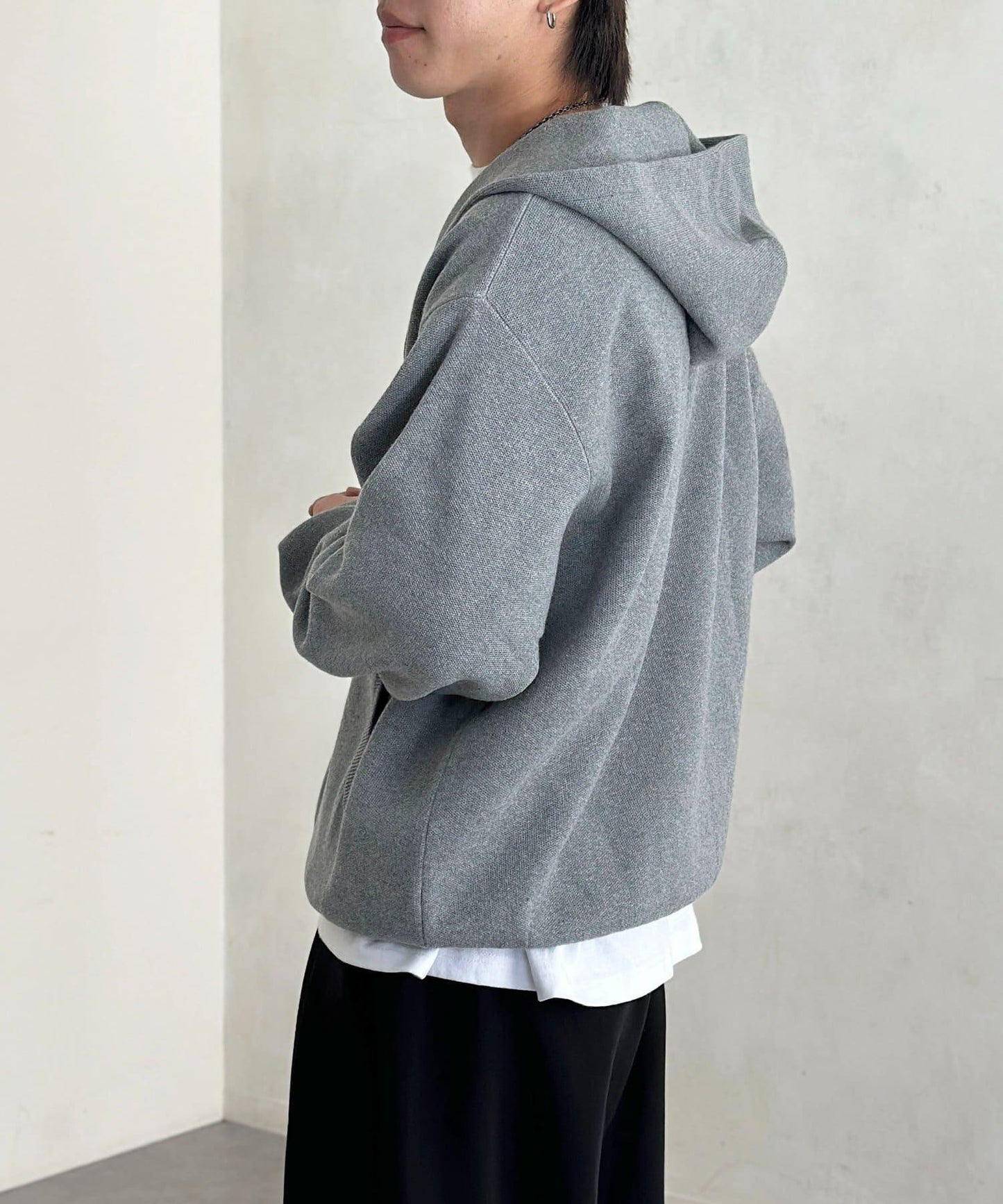 【U.S. POLO ASSN.】衛衣風針織拉鍊連帽衫