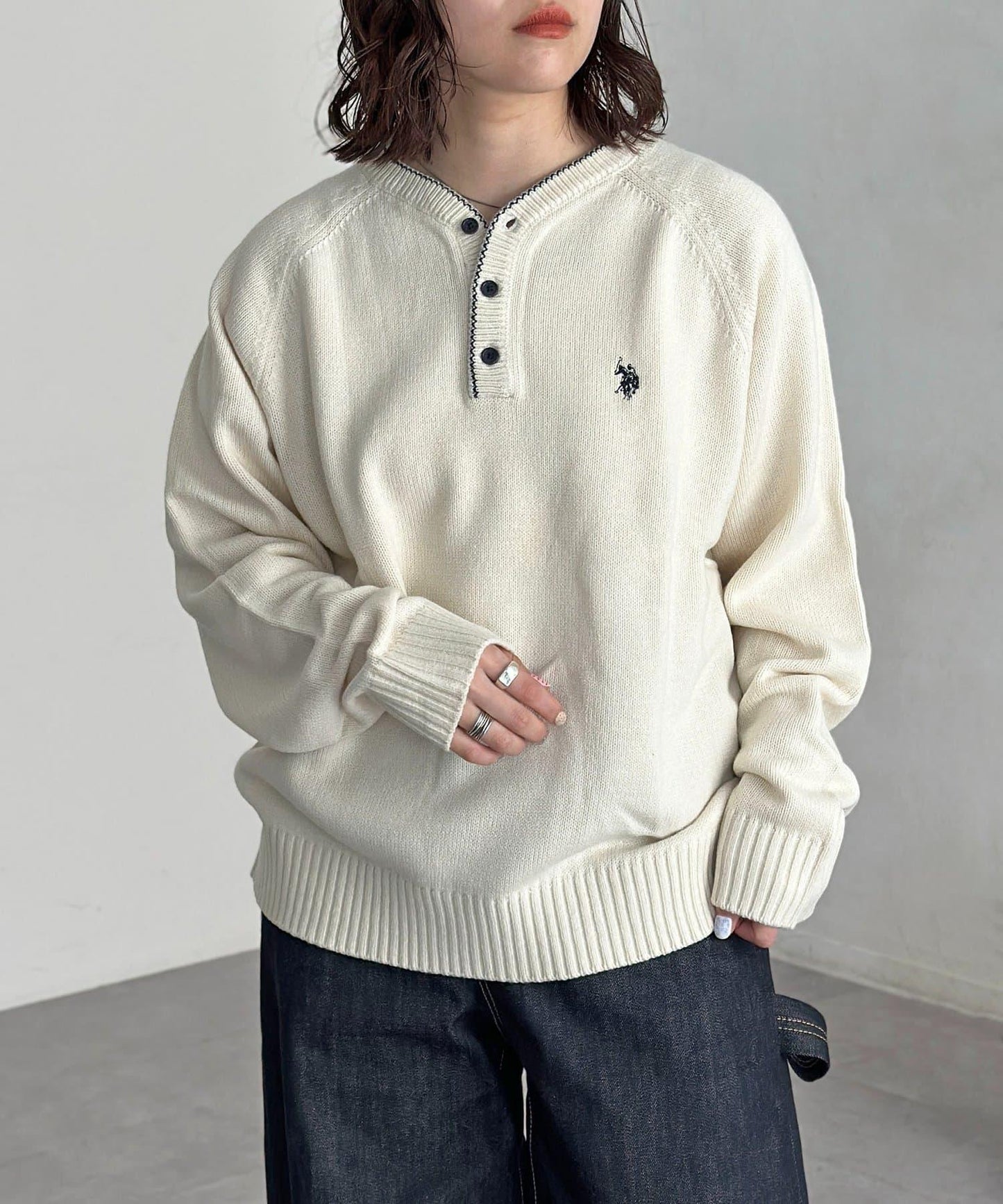 【U.S. POLO ASSN.】亨利領針織衫