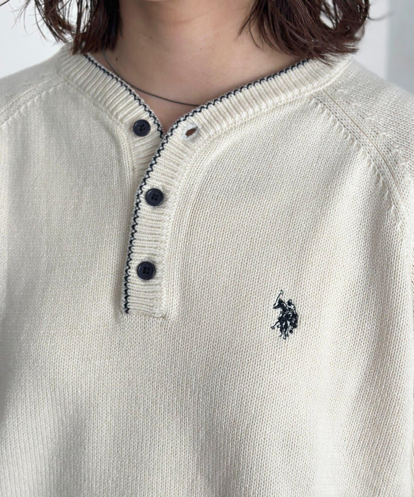 【U.S. POLO ASSN.】亨利領針織衫