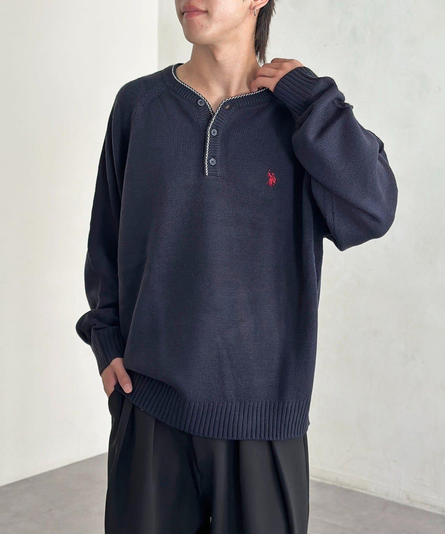 【U.S. POLO ASSN.】亨利領針織衫