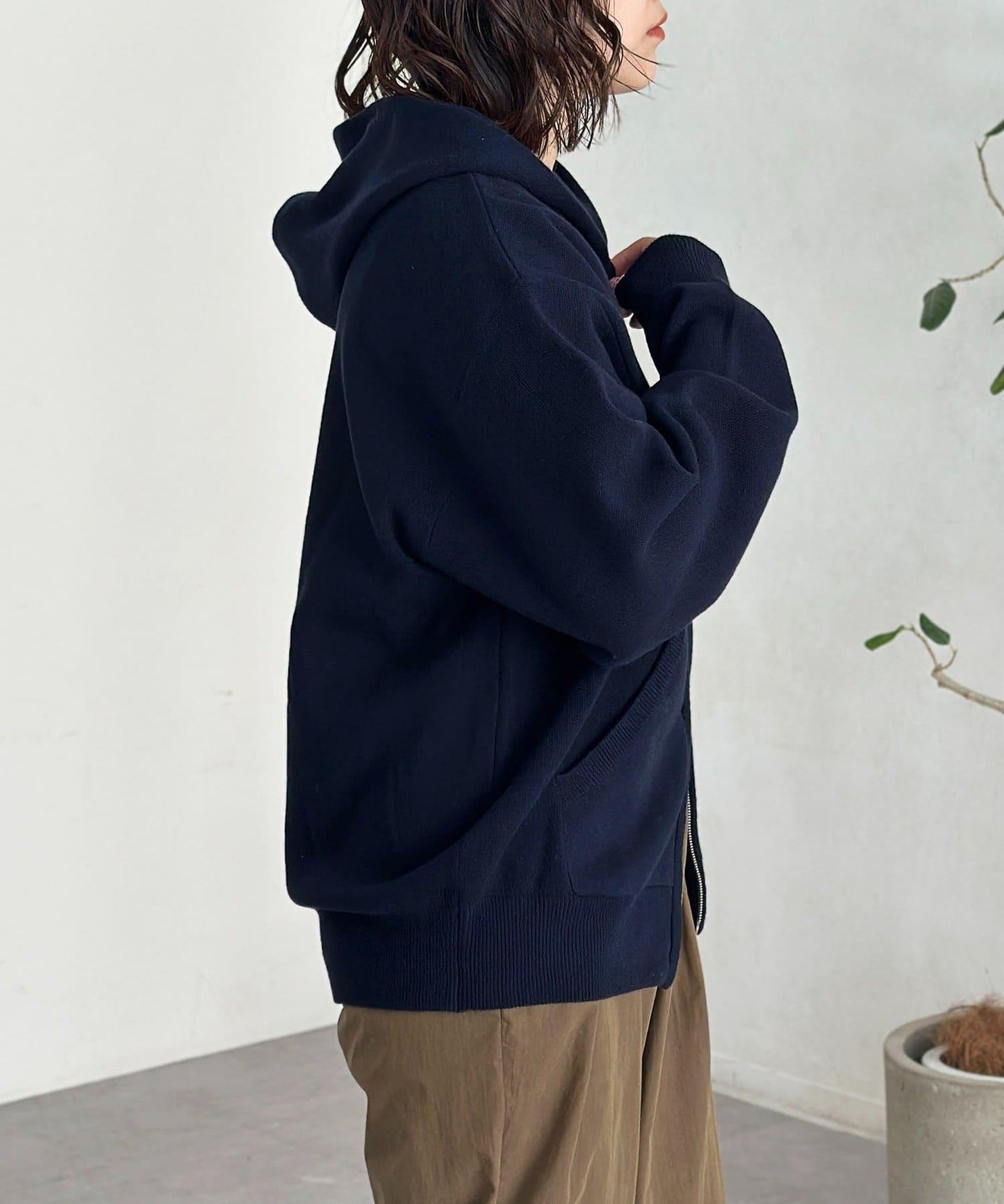 【U.S. POLO ASSN.】衛衣風針織拉鍊連帽衫