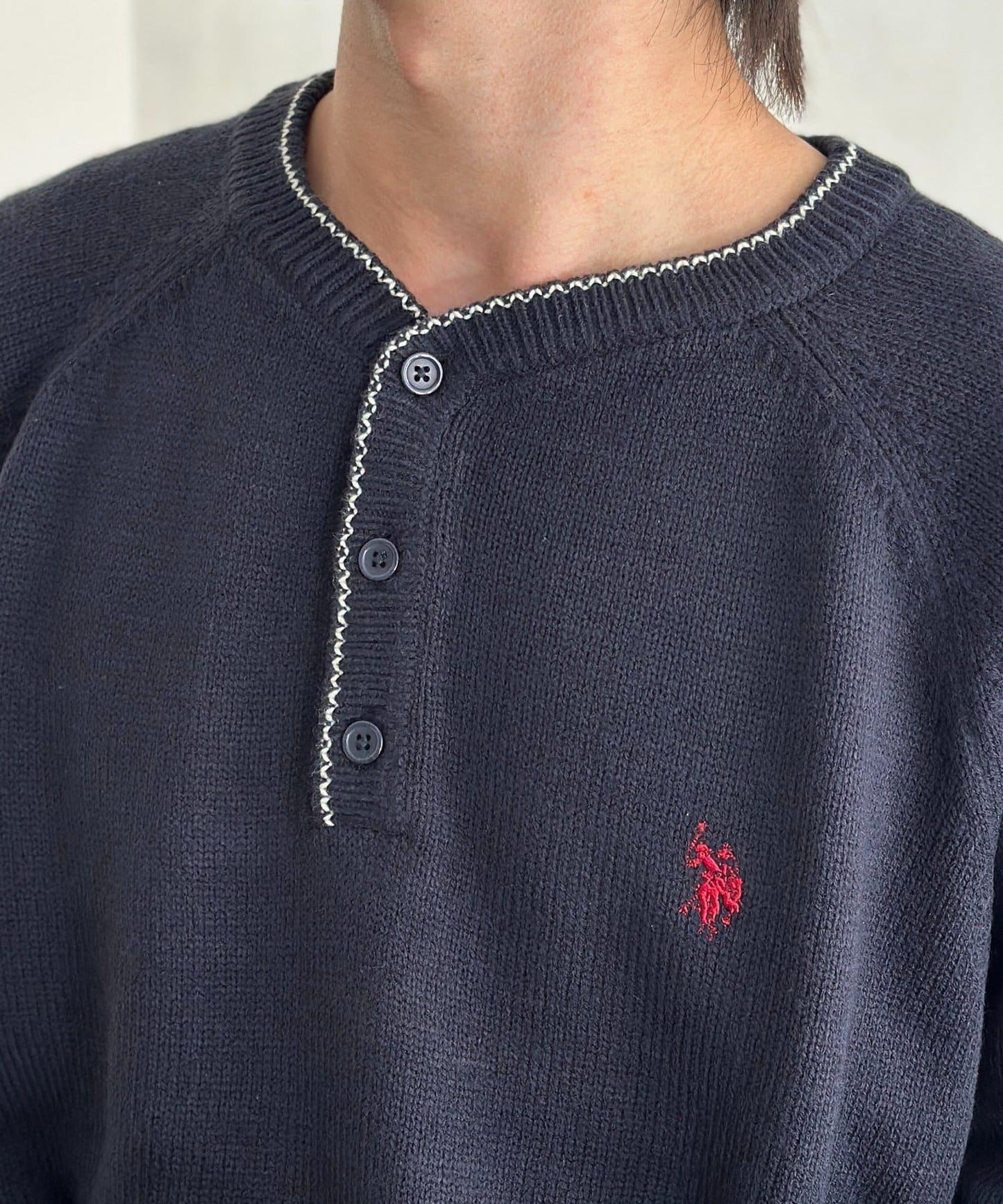 【U.S. POLO ASSN.】亨利領針織衫