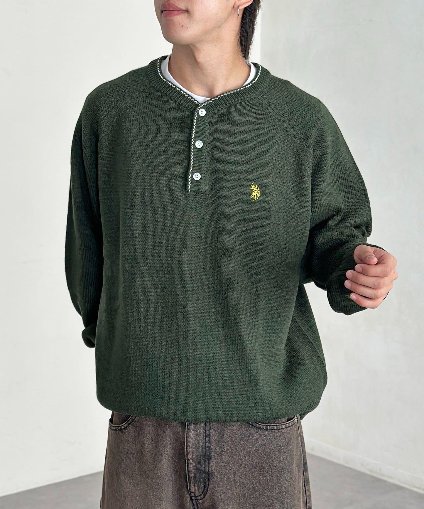 【U.S. POLO ASSN.】亨利領針織衫