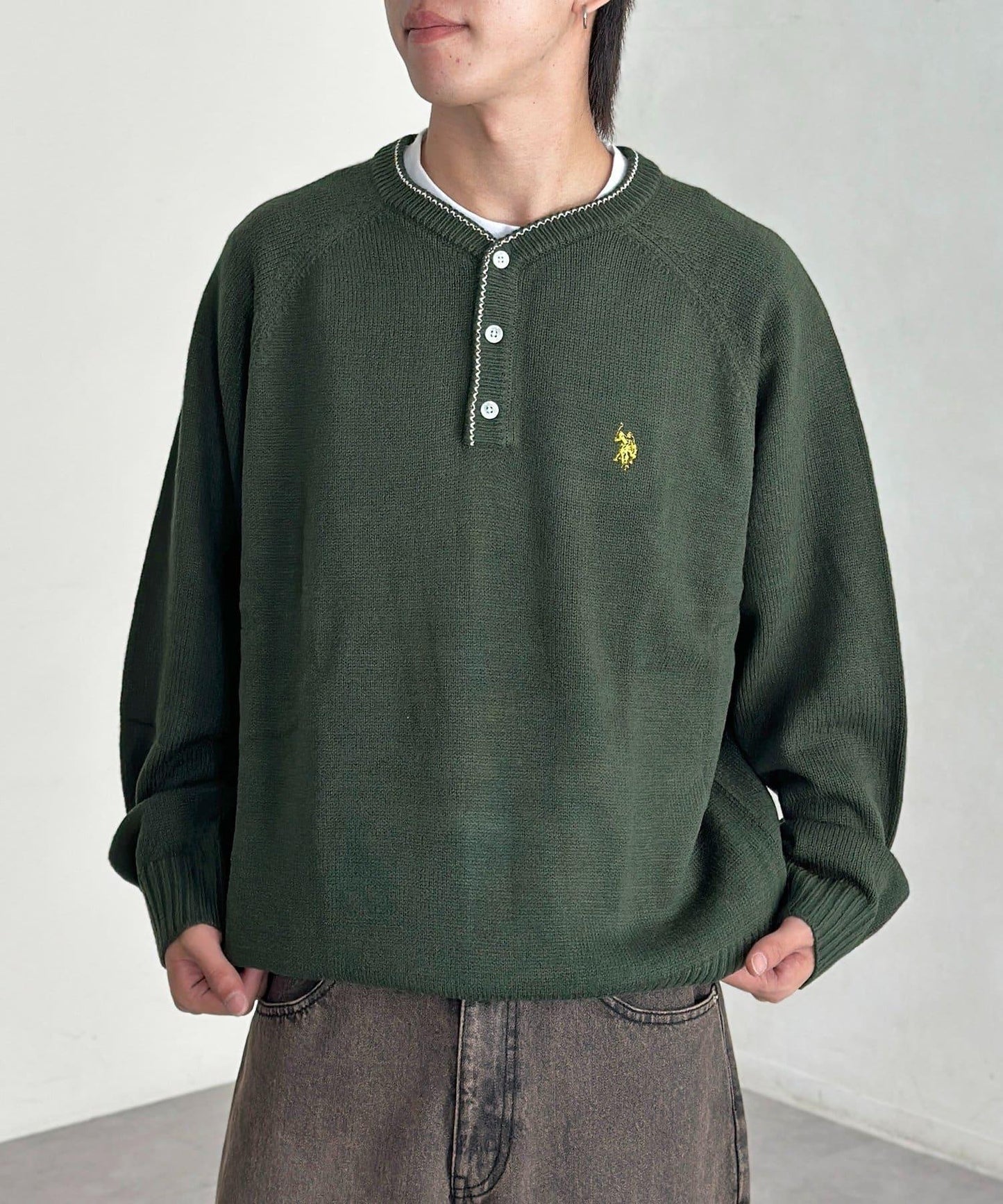 【U.S. POLO ASSN.】亨利領針織衫
