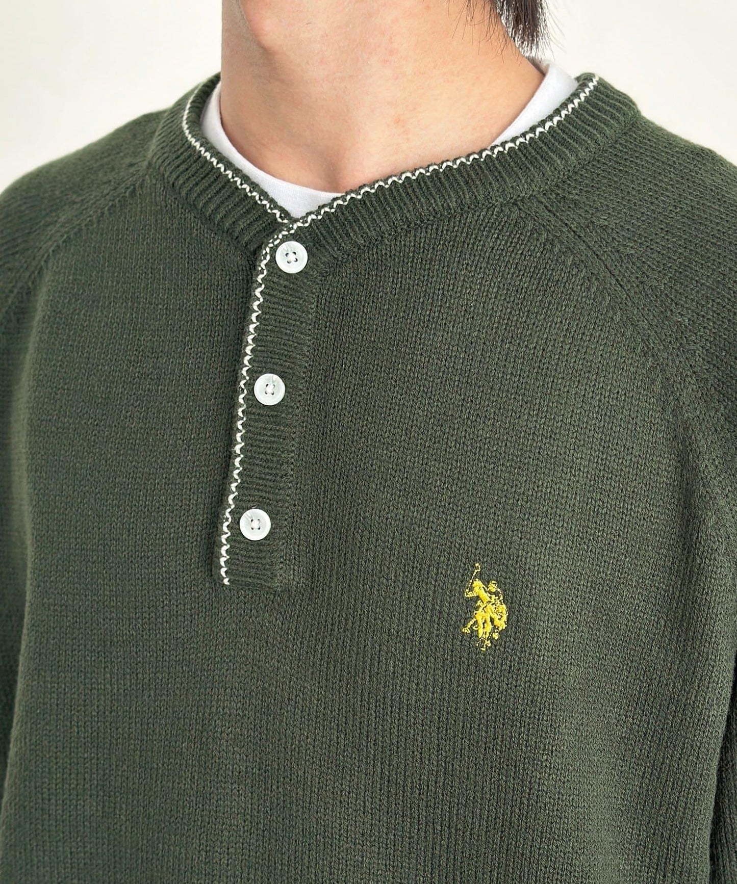 【U.S. POLO ASSN.】亨利領針織衫