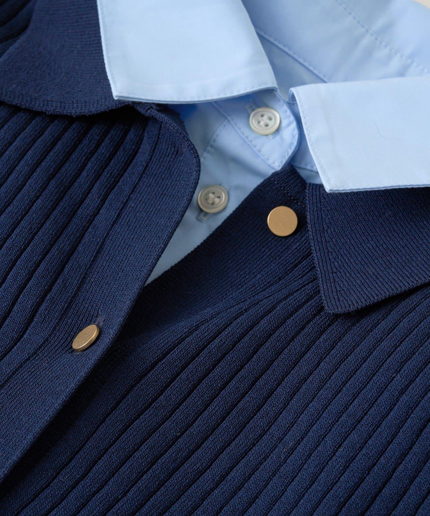 布帛拼接羅紋針織開衫