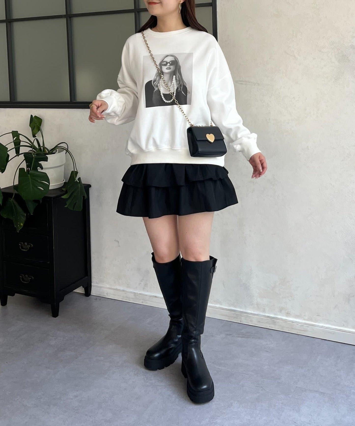 層疊荷葉邊迷你裙