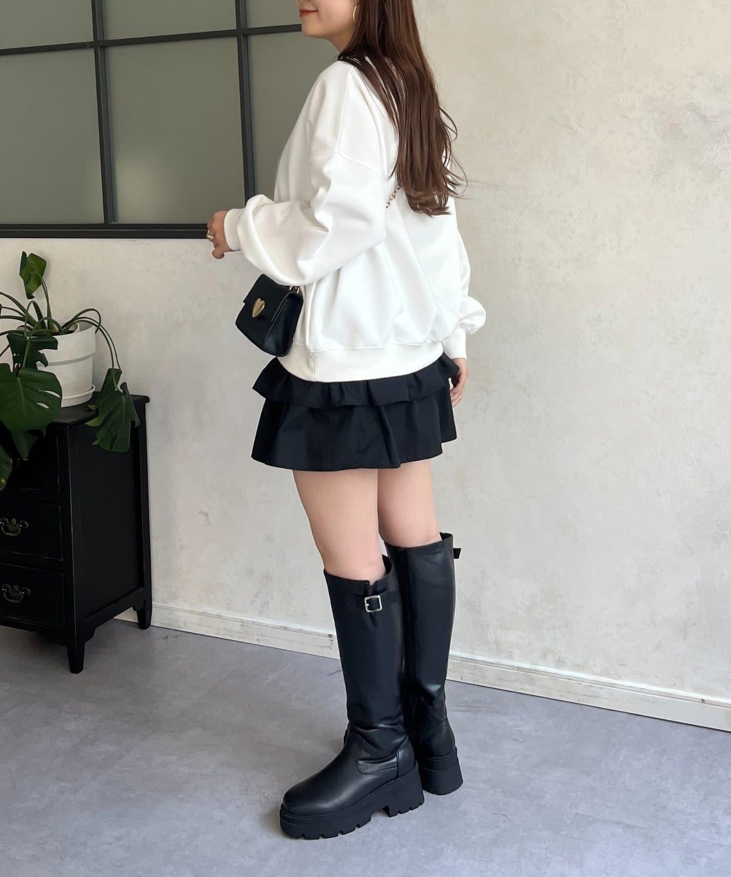 層疊荷葉邊迷你裙