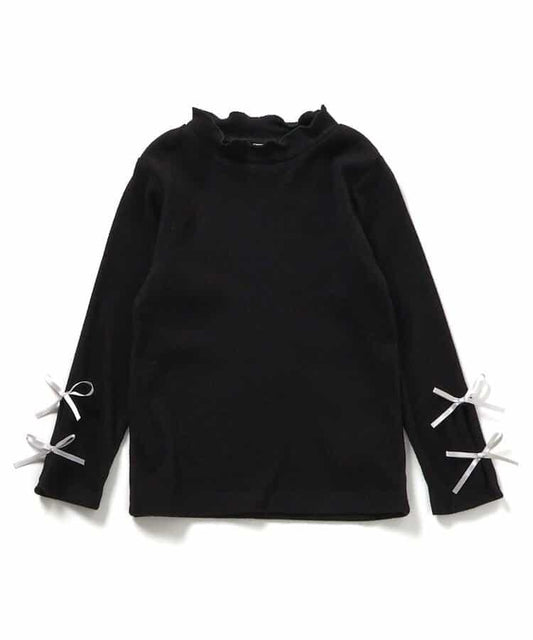 袖部蝴蝶結針織T恤