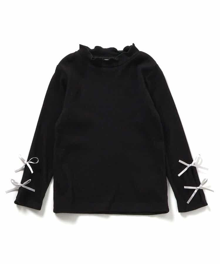 袖部蝴蝶結針織T恤