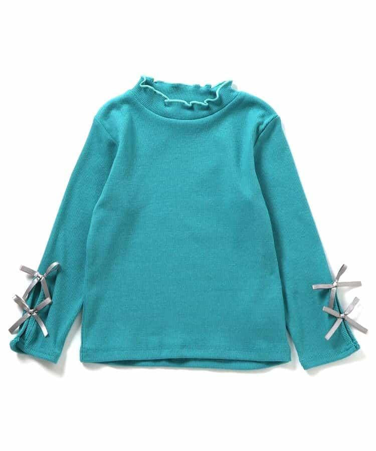 袖部蝴蝶結針織T恤