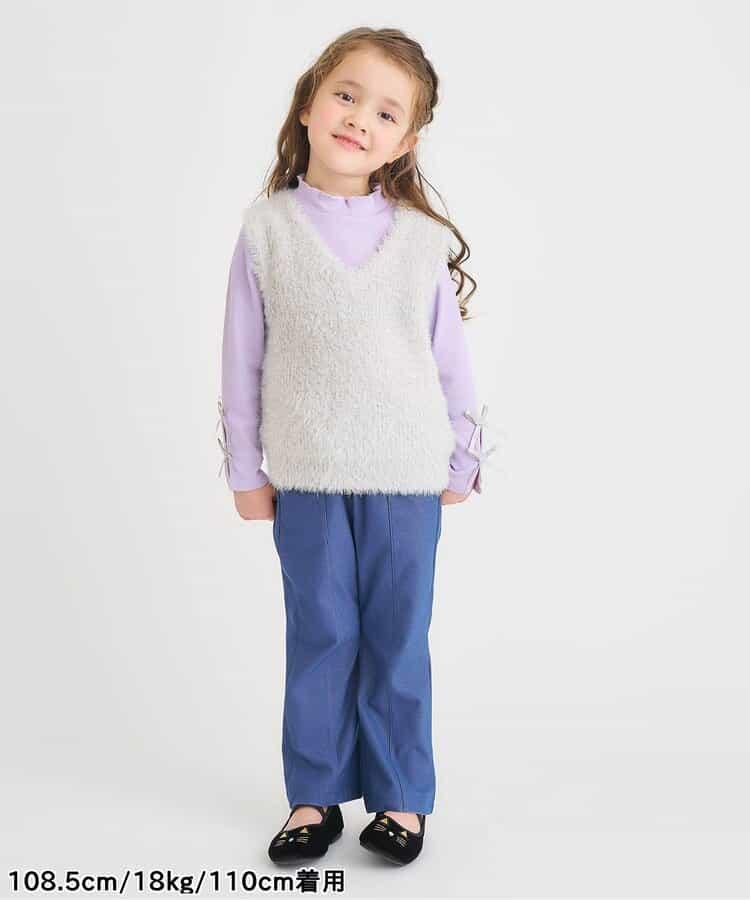 袖部蝴蝶結針織T恤