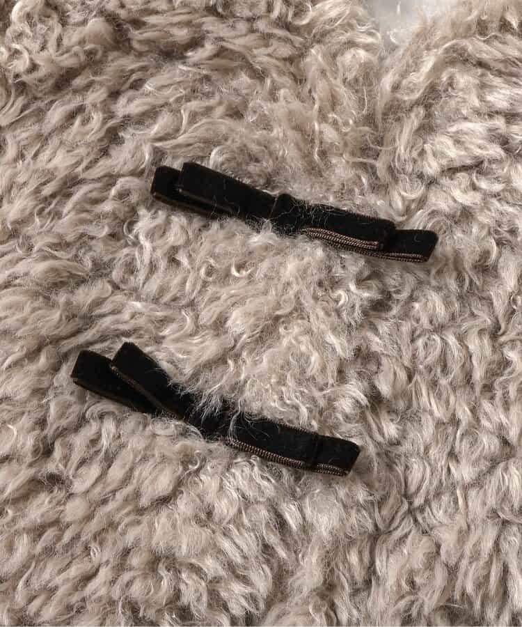 蝴蝶結毛絨背心