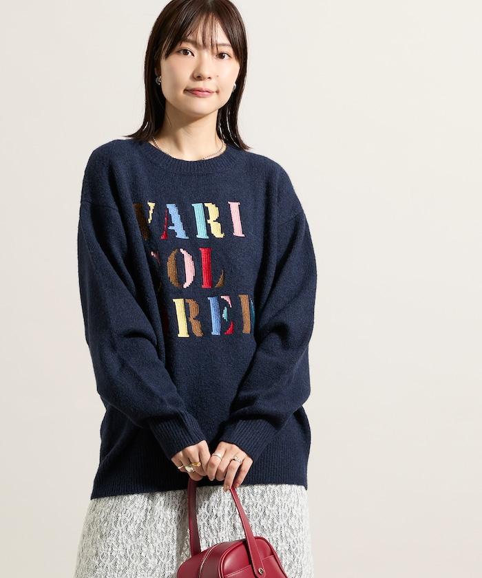彩色刺繡標誌針織衫