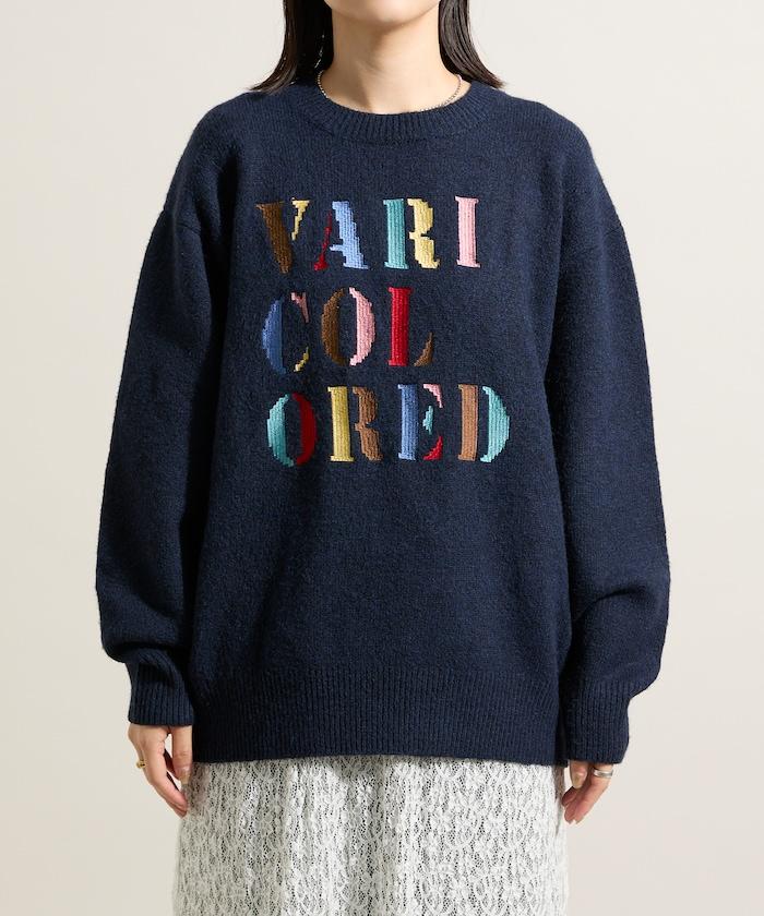 彩色刺繡標誌針織衫