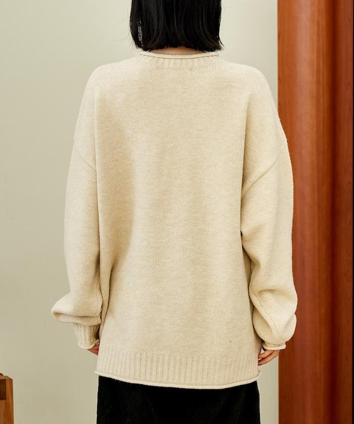帶口袋針織套頭衫