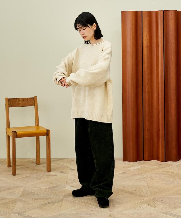 帶口袋針織套頭衫