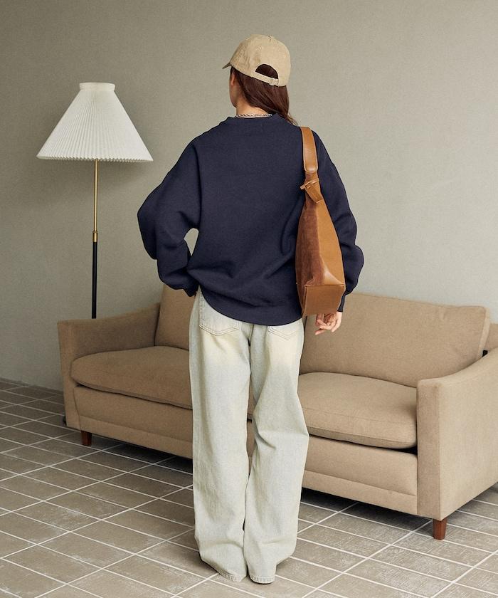 花卉圖案華夫格標誌衛衣