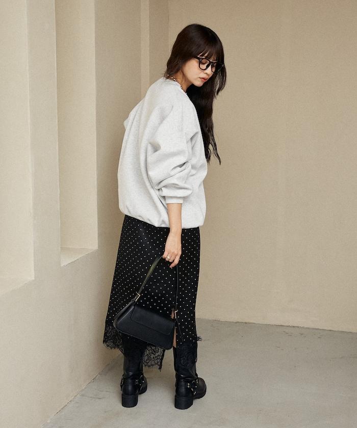 花卉圖案華夫格標誌衛衣