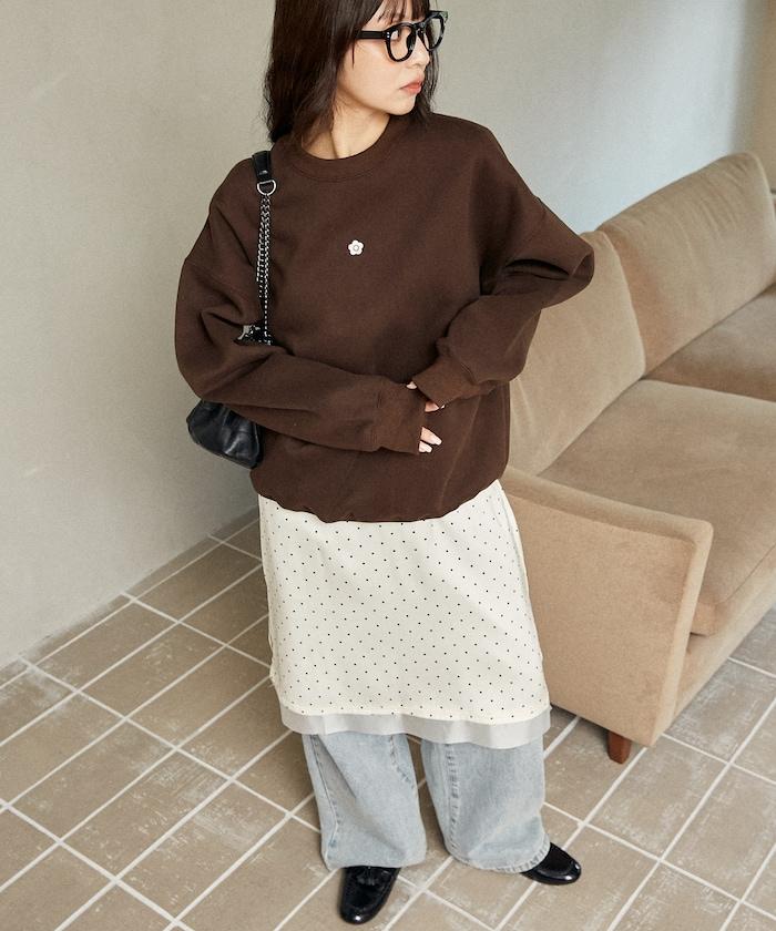 簡約標誌刺繡加絨衛衣