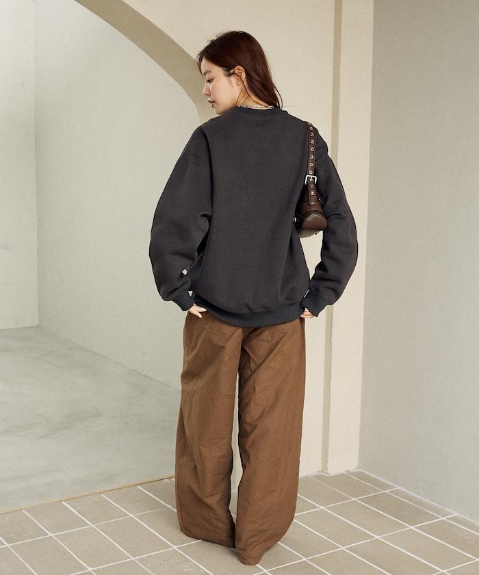 簡約標誌刺繡加絨衛衣