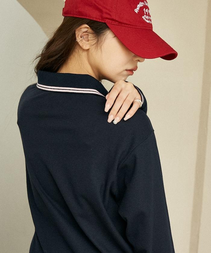 長袖單點鹿子紋POLO衫