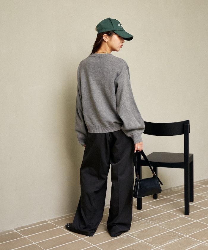 相良花卉圖案藝術提花針織衫