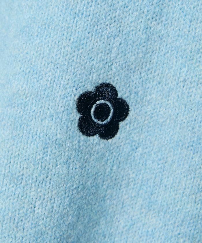 領口線條 單點刺繡 針織POLO衫