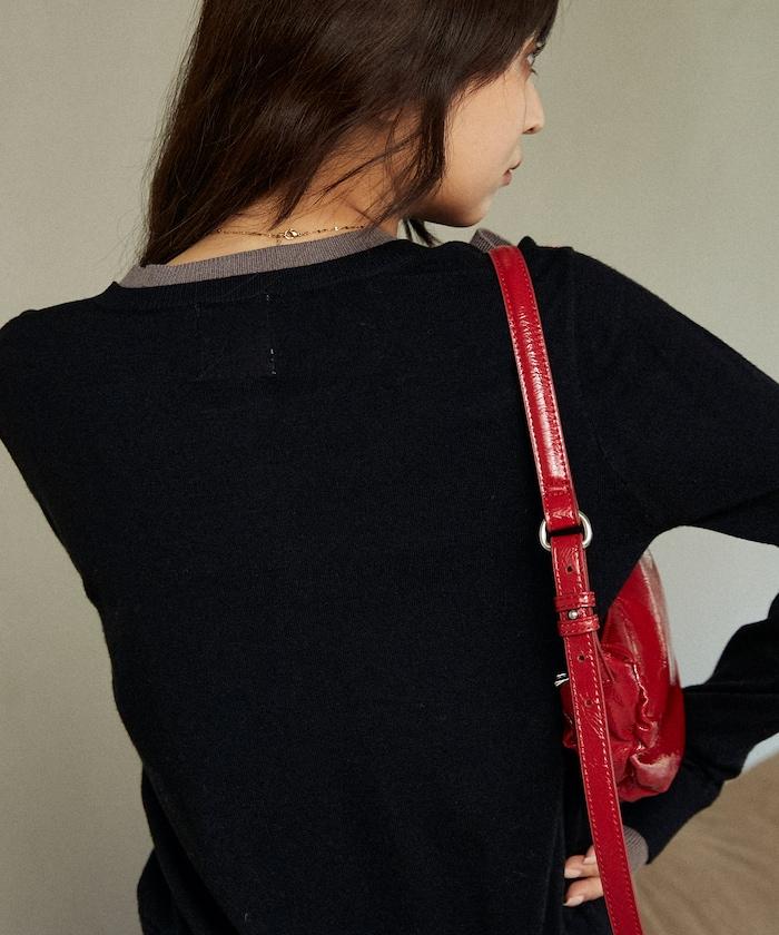 單點刺繡疊穿風針織開衫