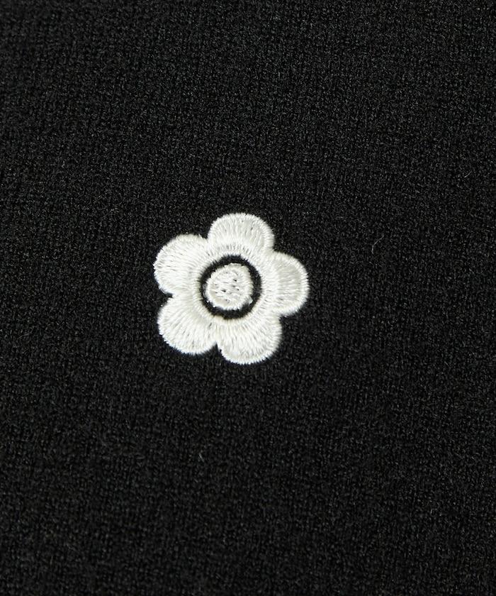單點刺繡疊穿風針織開衫