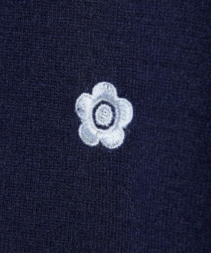 單點刺繡疊穿風針織開衫