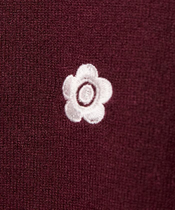 單點刺繡疊穿風針織開衫