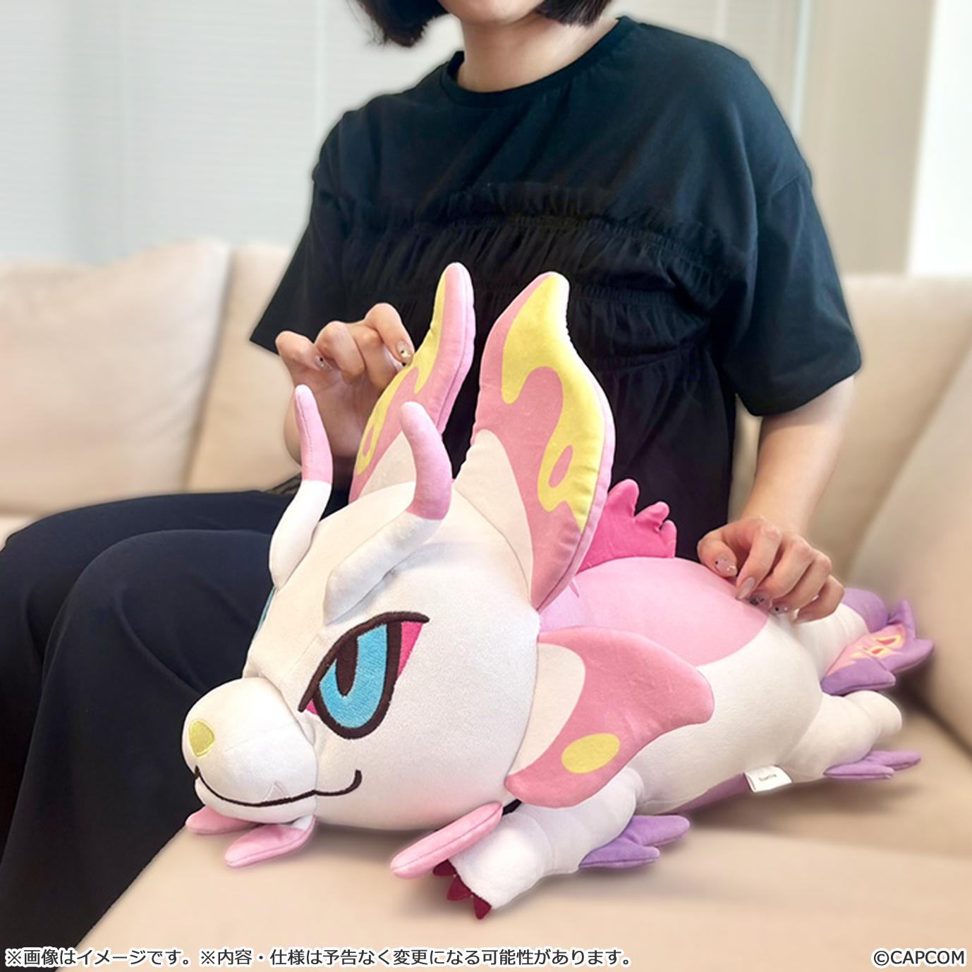 《怪物獵人物語》_Mon de fo 柔軟抱枕毛絨玩具 瀧流龍