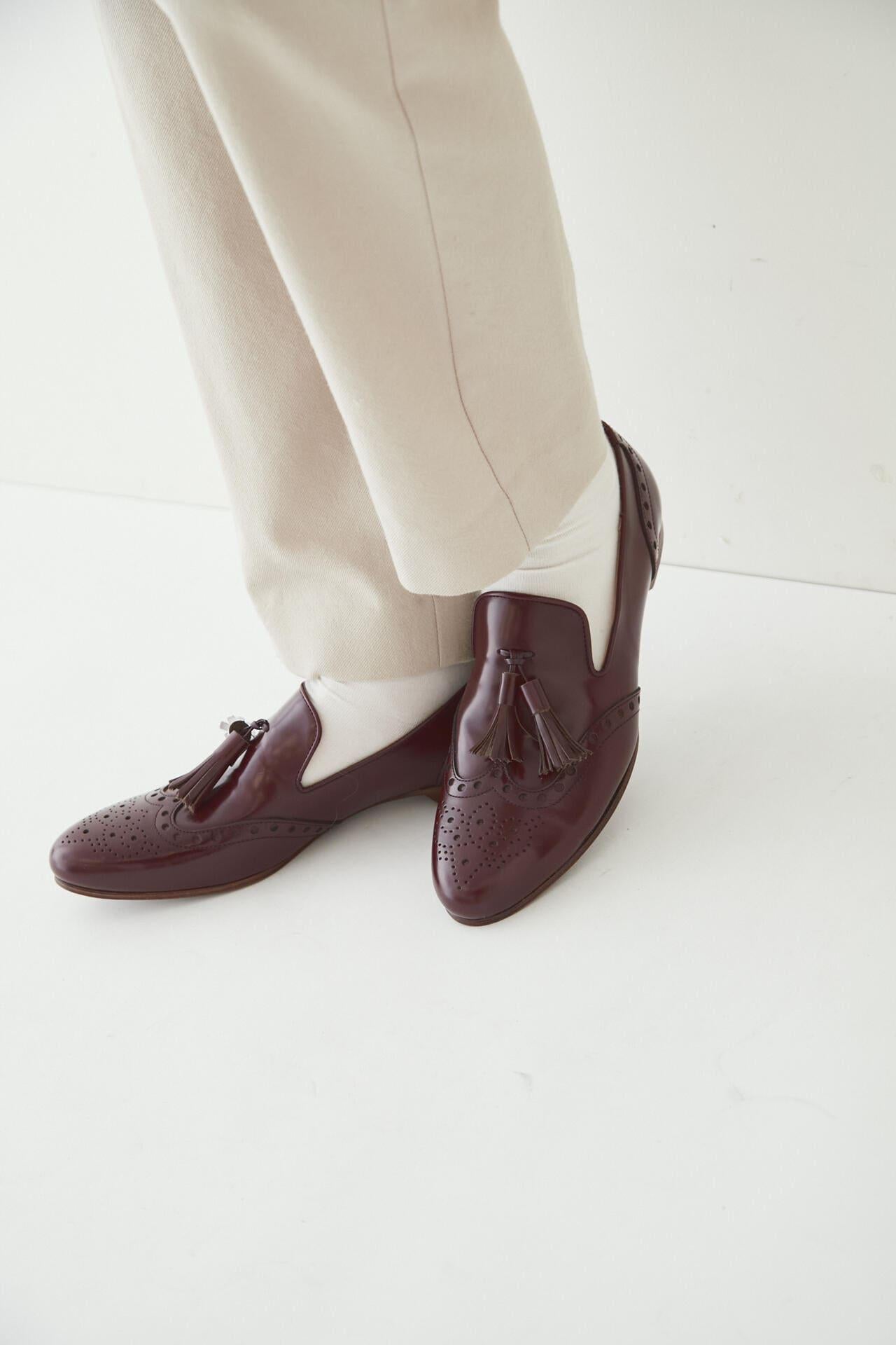 【chausser】翼紋流蘇樂福鞋