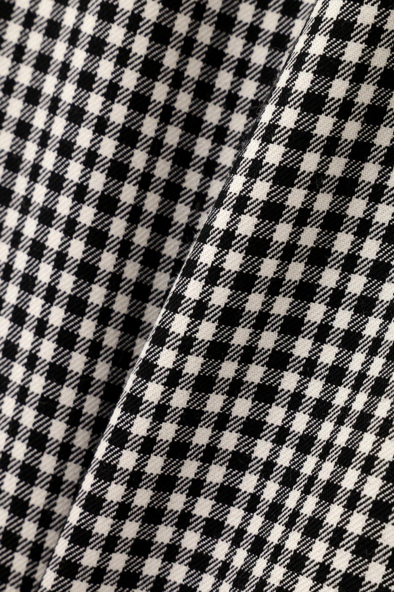 羊毛聚酯格紋長褲