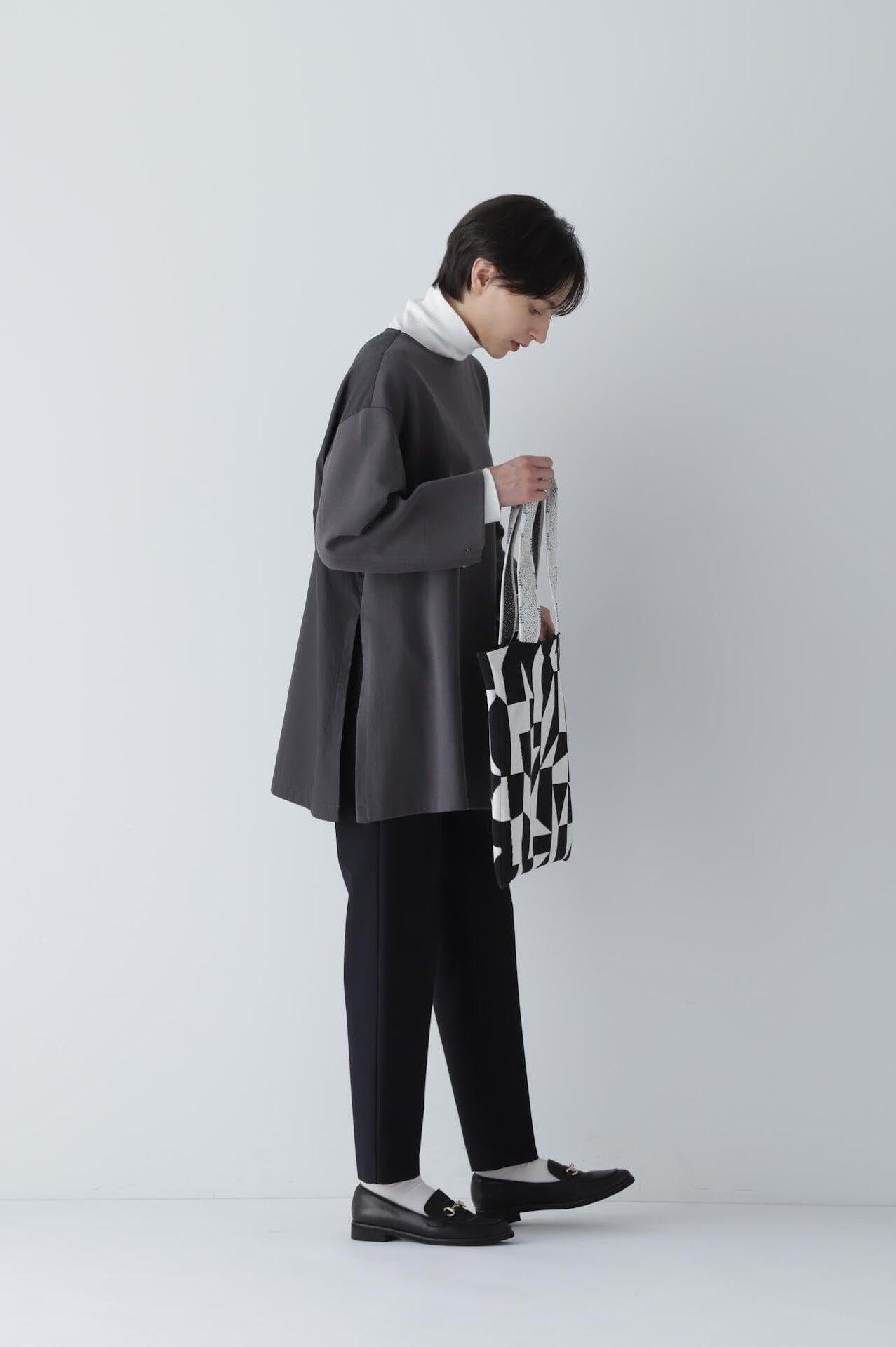 布帛拼接針織開衫