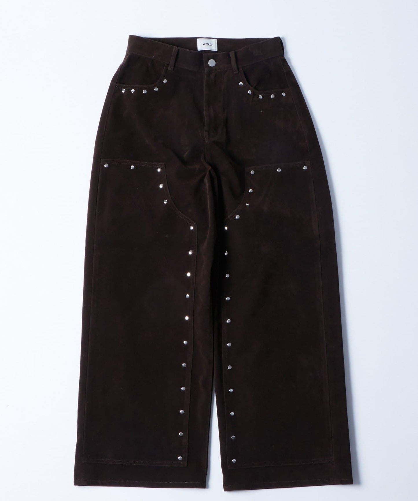 【AW】麂皮雙層膝蓋長褲