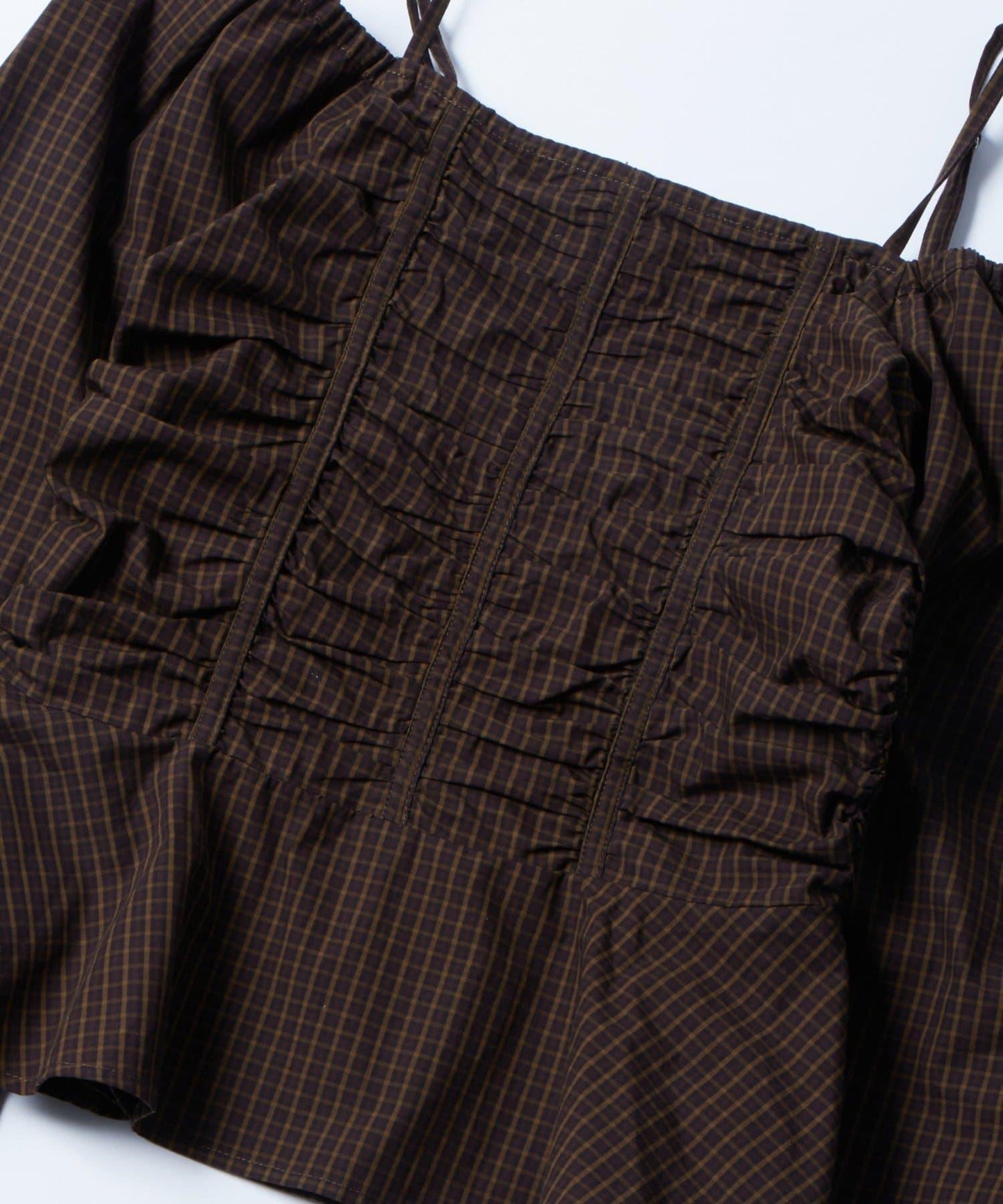 2WAY一字肩泡泡袖襯衫